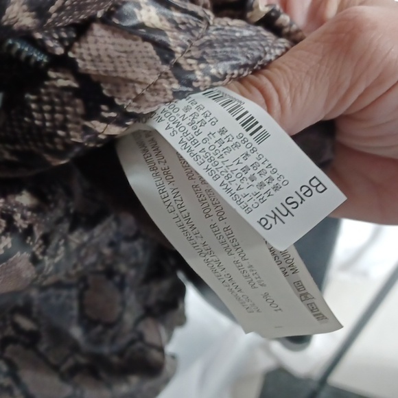 Bershka snake print faux leather bomber jacket - Picture 6 of 6